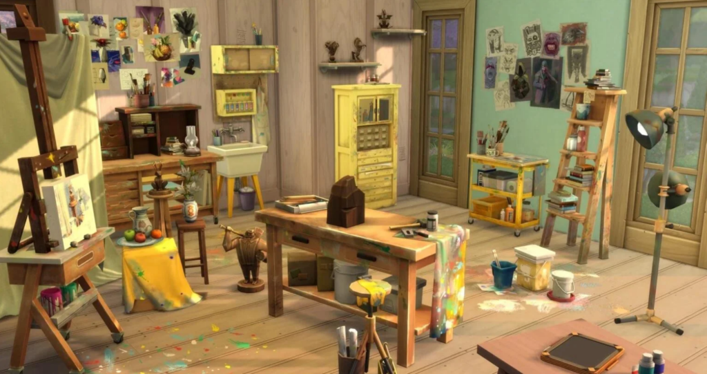 Still from the upcoming The Sims 4 Artist Studio Kit